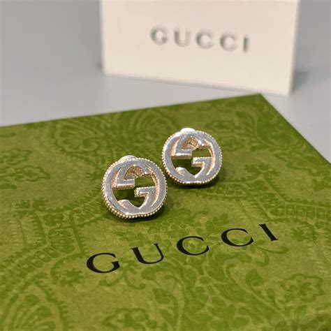 gucci 銀 耳環